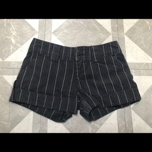 Pinstriped Cotton Shorts